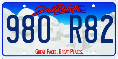 SD license plate 98OR82