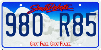 SD license plate 98OR85