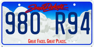 SD license plate 98OR94