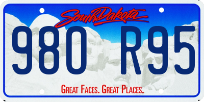SD license plate 98OR95