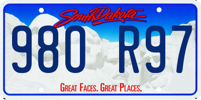 SD license plate 98OR97