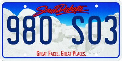 SD license plate 98OS03