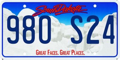 SD license plate 98OS24
