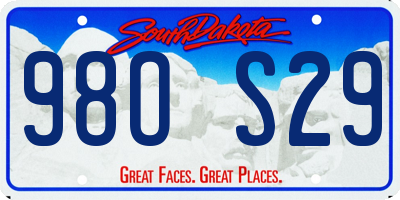 SD license plate 98OS29