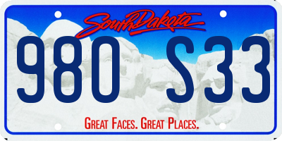 SD license plate 98OS33