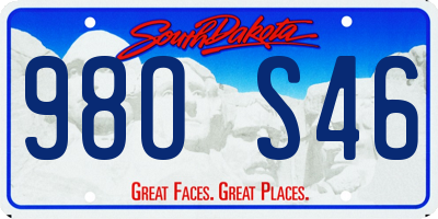 SD license plate 98OS46