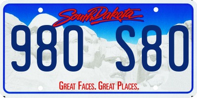 SD license plate 98OS80