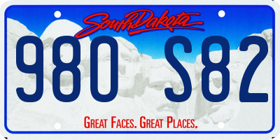 SD license plate 98OS82