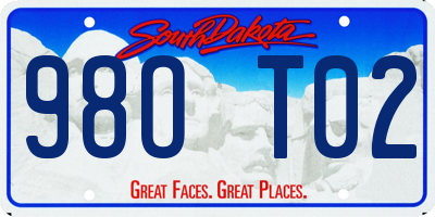 SD license plate 98OT02