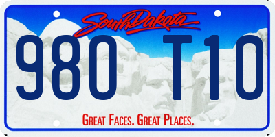 SD license plate 98OT10