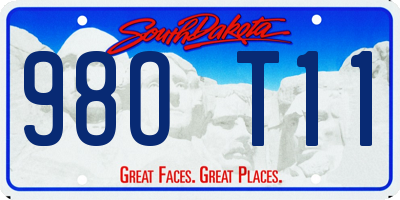 SD license plate 98OT11