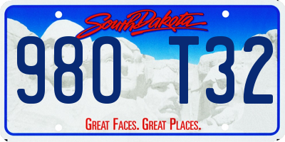 SD license plate 98OT32