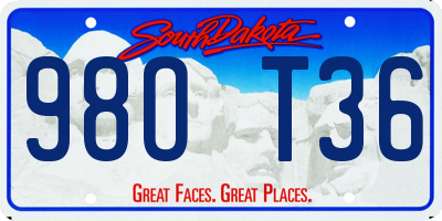 SD license plate 98OT36