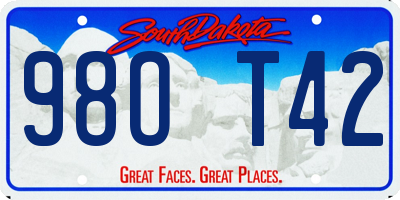 SD license plate 98OT42