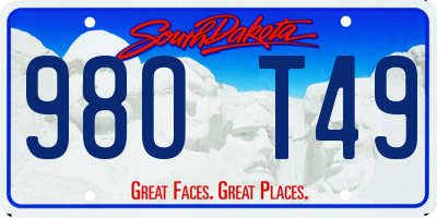 SD license plate 98OT49