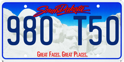 SD license plate 98OT50