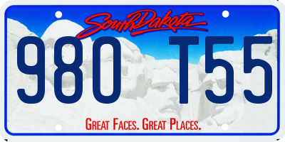 SD license plate 98OT55