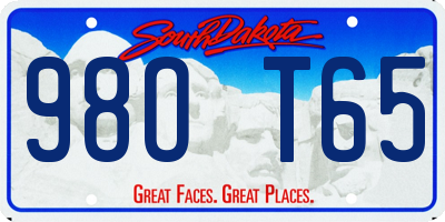 SD license plate 98OT65