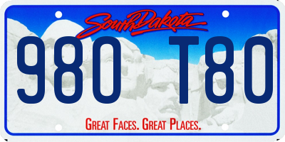 SD license plate 98OT80