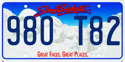 SD license plate 98OT82