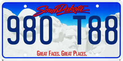 SD license plate 98OT88