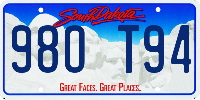 SD license plate 98OT94
