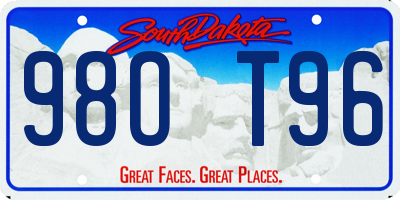 SD license plate 98OT96