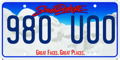 SD license plate 98OU00