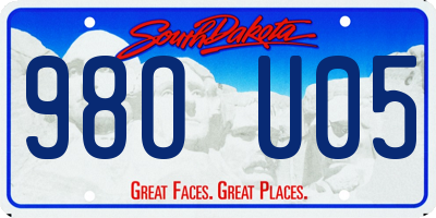 SD license plate 98OU05
