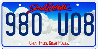SD license plate 98OU08