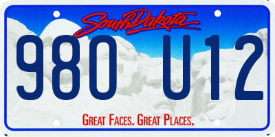 SD license plate 98OU12