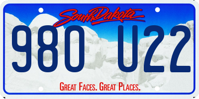 SD license plate 98OU22