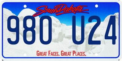 SD license plate 98OU24