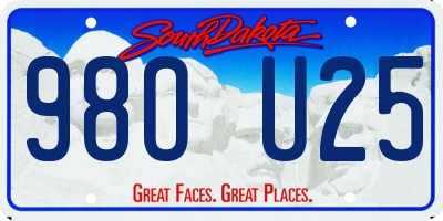 SD license plate 98OU25