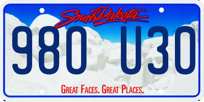 SD license plate 98OU30