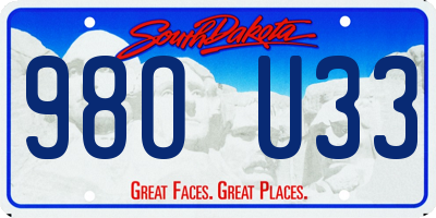SD license plate 98OU33