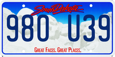 SD license plate 98OU39