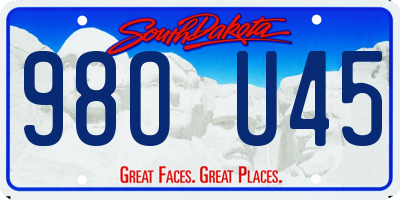 SD license plate 98OU45