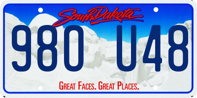 SD license plate 98OU48