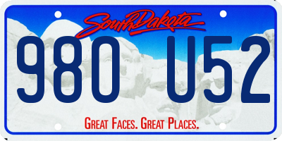 SD license plate 98OU52