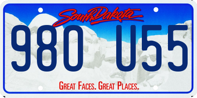 SD license plate 98OU55