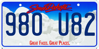 SD license plate 98OU82