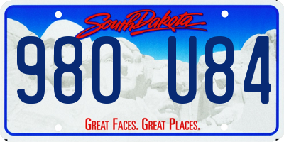 SD license plate 98OU84