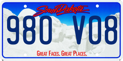 SD license plate 98OV08