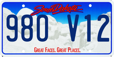 SD license plate 98OV12