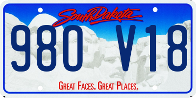 SD license plate 98OV18