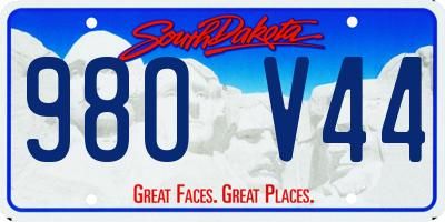 SD license plate 98OV44