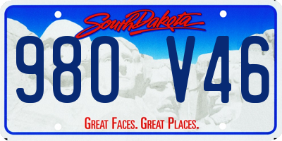 SD license plate 98OV46