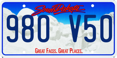 SD license plate 98OV50