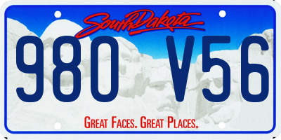 SD license plate 98OV56